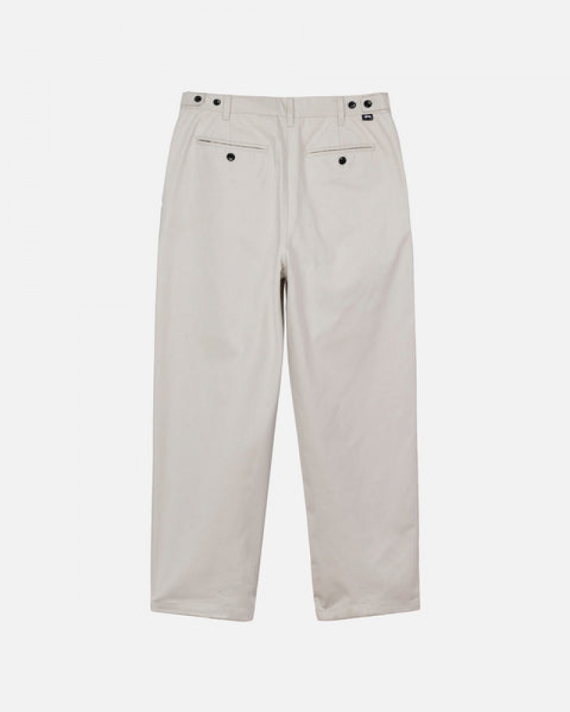 Női Stussy Twill Volume Redőzött Trouser Nadrág Bézs Magyarország | LCG-3611