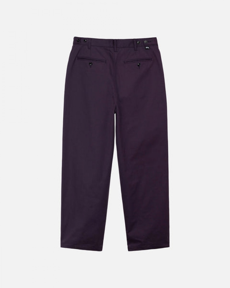 Női Stussy Twill Volume Redőzött Trouser Nadrág Lila Magyarország | NLR-9310