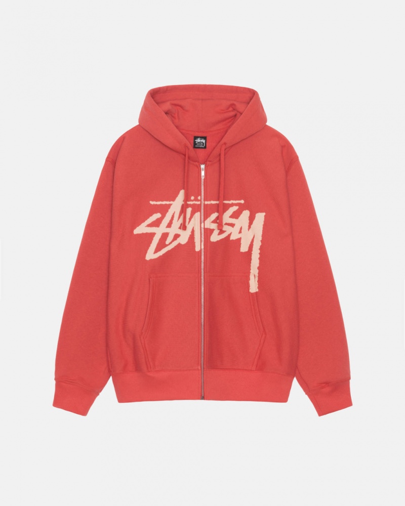 Női Stussy Venus Zip Hood Pulóverek Piros Magyarország | RSW-0753